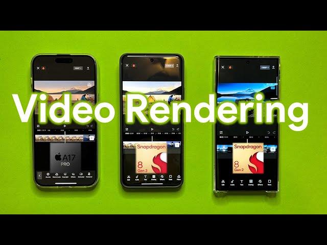 Xiaomi 14 Pro vs S23 Ultra vs iPhone 15 Pro Max Video Rendering Test