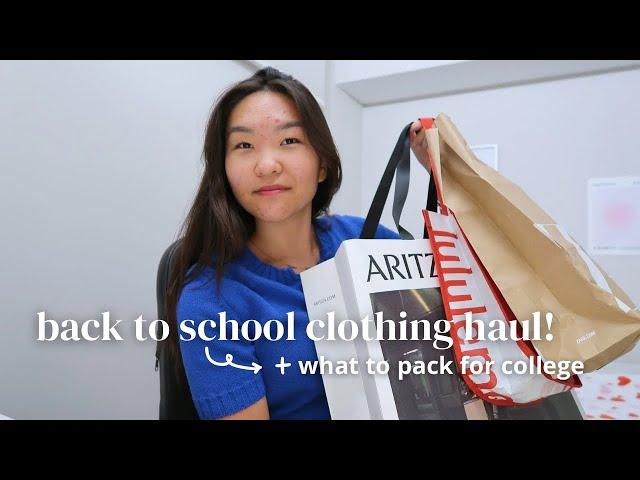 back to school clothing haul 2024 + what to pack for college!! | aritzia & lululemon 