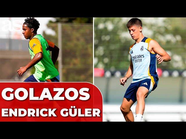 GOLAZOS de ENDRICK y GÜLER en el primer ENTRENAMIENTO del REAL MADRID en USA