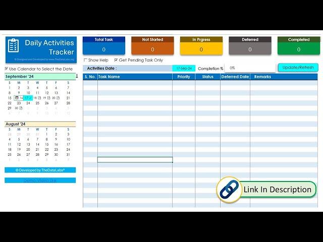 Automated Task & Activity Management Tracker in Excel & VBA (Premium Tool)