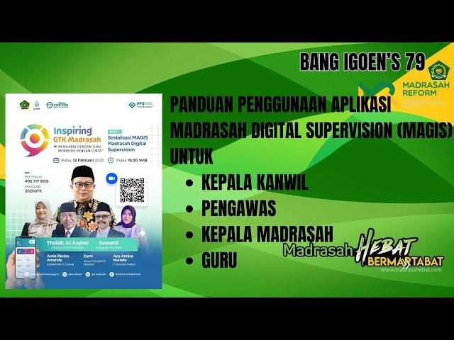 PANDUAN PENGGUNAAN APLIKASI MADRASAH DIGITAL SUPERVISION (MAGIS)