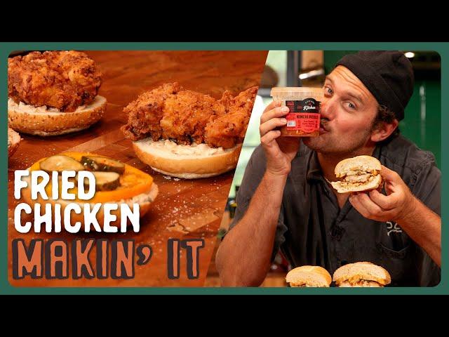 FRIED CHICKEN Sandwich with Fermented Kimchi Pickles | Makin' It! | Brad Leone