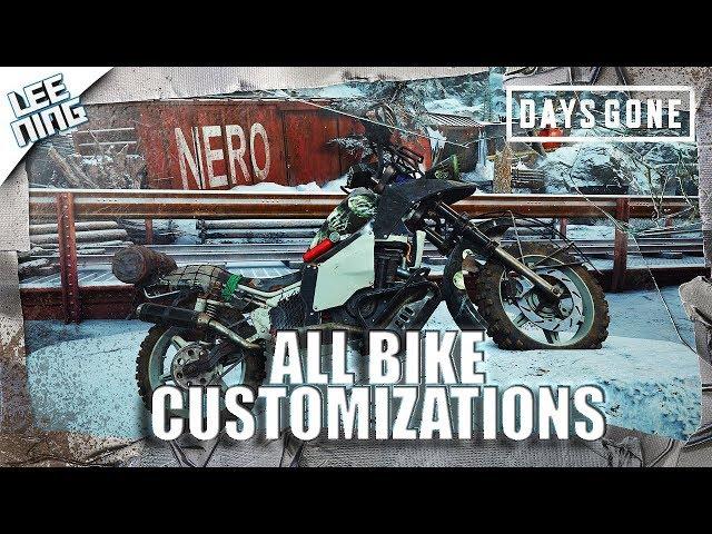 Days Gone All Bike Upgrades Customization Skins & Decals