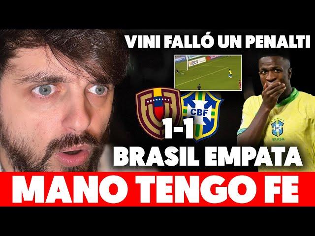 ¡BOMBAZO HISTÓRICO! ES LA PEOR BRASIL que RECUERDO. PINCHAZO vs VENEZUELA 1-1 • VINI FALLÓ un PENAL