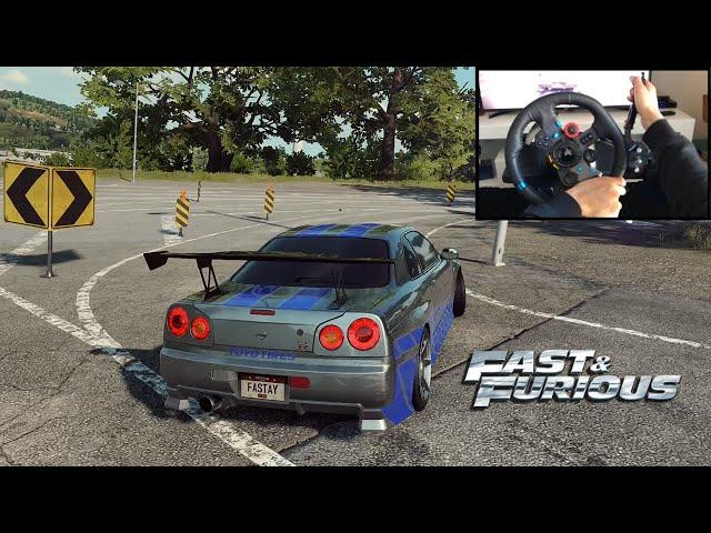 NFS HEAT NISSAN SKYLINE GT-R R34 Fast and Furious - LOGITECH G29 gameplay