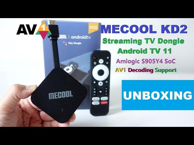 MECOOL KD2 Google Certified Android TV Stick / Dongle with S905Y4 SoC (AV1 codec) Unboxing