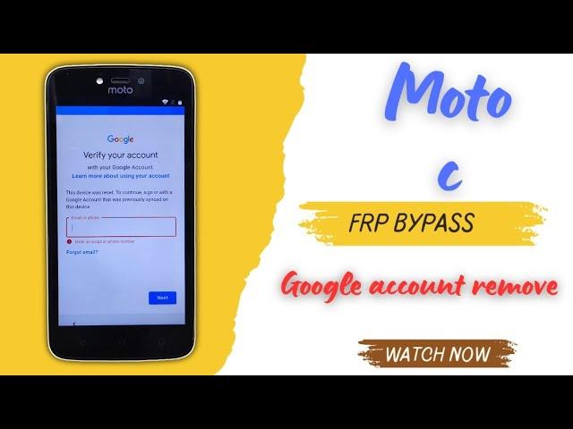 Moto C Google/ FRP Lock Bypass 2024 | Moto XT1750, XT1754, XT1755, XT1756 FRP Lock (Without PC)#frp