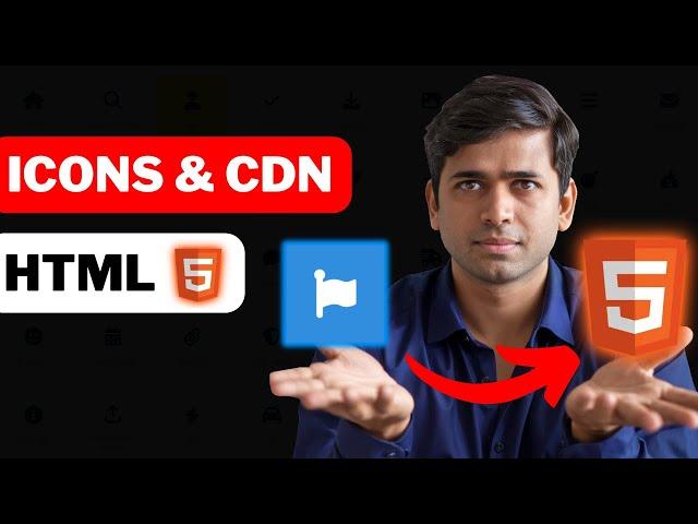 How To Use Font Awesome Icons In HTML Website With CDN | 1 Min Guide