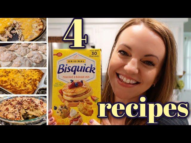 4 *MORE* BISQUICK RECIPES | EASY BREAKFAST, DINNER AND DESSERT RECIPES USING BISQUICK