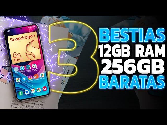 3 TELÉFONOS ALTA GAMA con 12GB RAM (REALES) Y 256GB ¡LOS MAS BARATOS EN 2025! 