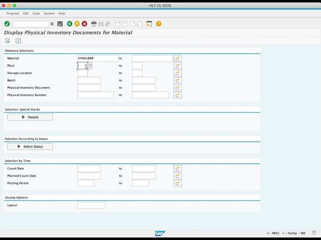 5.3 Search and Enter physical inventory count using T-codes: MI22 and MI04 tutorial