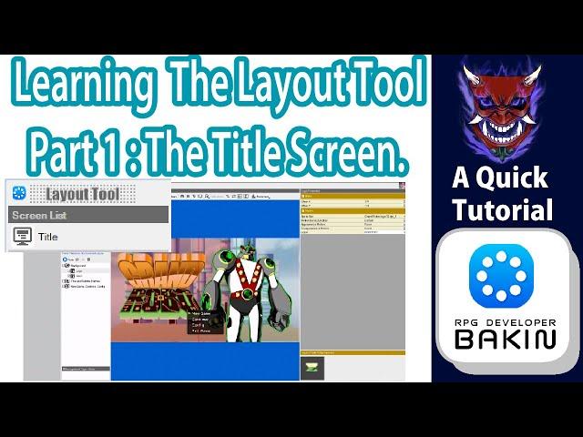 Learn The Layout Tool - Part 1: The Title Screen - RPG Dev Bakin.