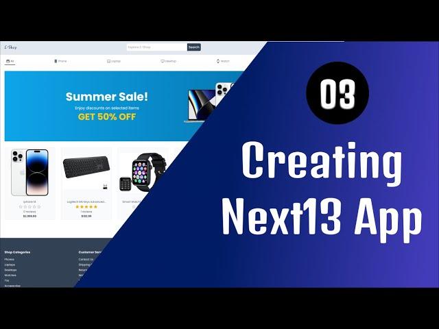 Next13 Fullstack E-Commerce  - 03 Creating a Next13 App  | React.js & Typescript 