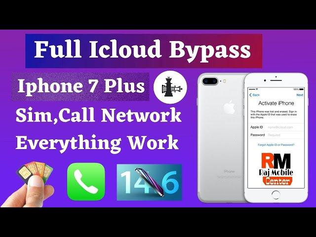 MEID + GSM | iPhone 7 Plus IOS 14.6 Full Icloud Bypass | Sim,Call Network Everything Work