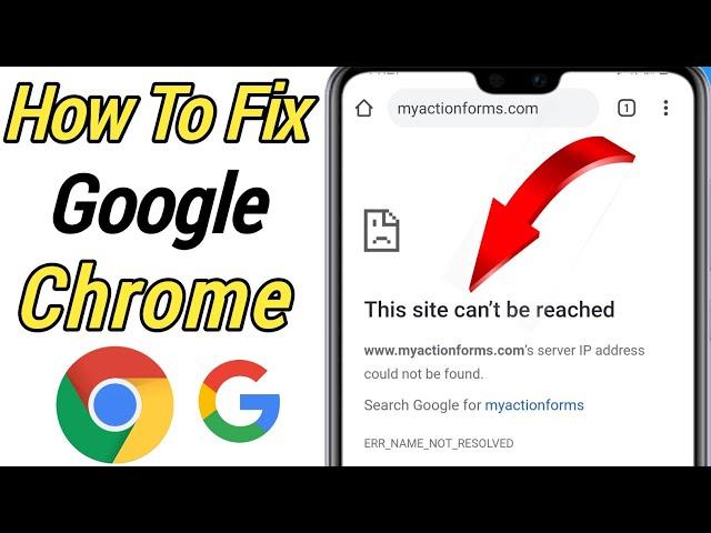 How To Fix This Site can't be reached Error on Android Mobile [2022] || Fix Google Chrome Error