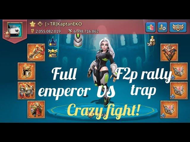 Legendary battle! T5 mixed rally from full emperor vs my f2p rally trap!