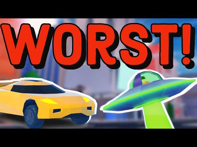 Top 10 WORST Jailbreak Vehicles! | Roblox