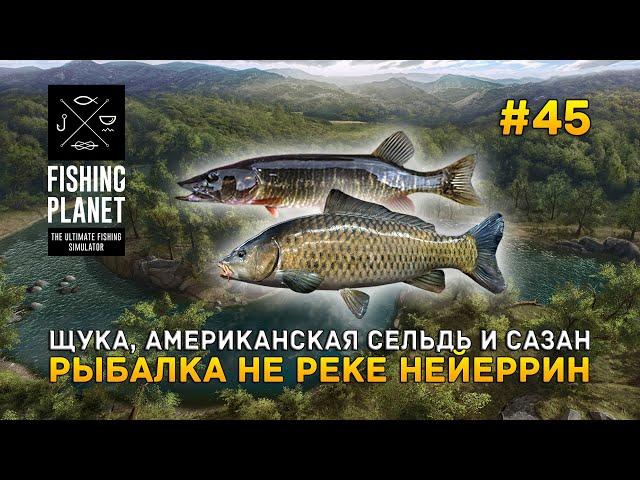 Щука, Американская сельдь и Сазан. Рыбалка не реке Нейеррин - Fishing Planet #45