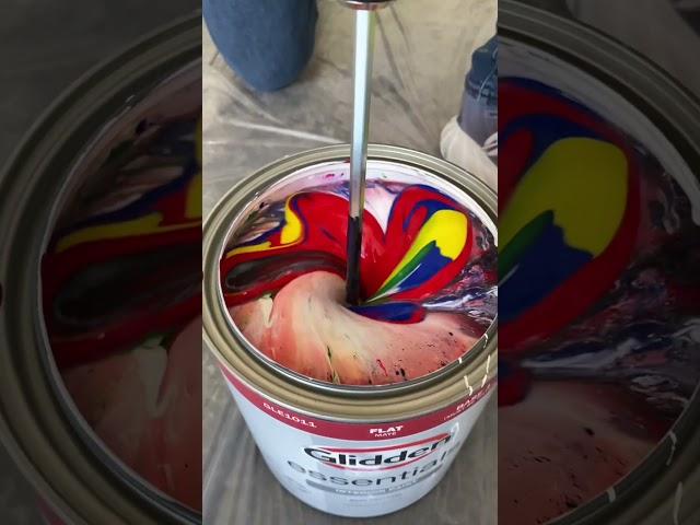 Paint mixes to beautiful solid color! 