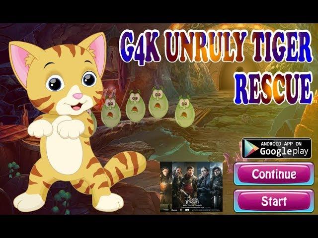 G4K Unruly Tiger Rescue Walkthrough [Games4King]