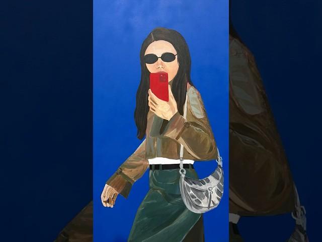 WALK - mixed media, 30x40”, time lapse of all layers