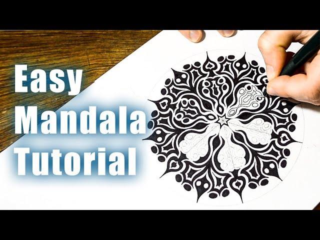 How to Draw an Abstract Mandala Easily - Tutorial