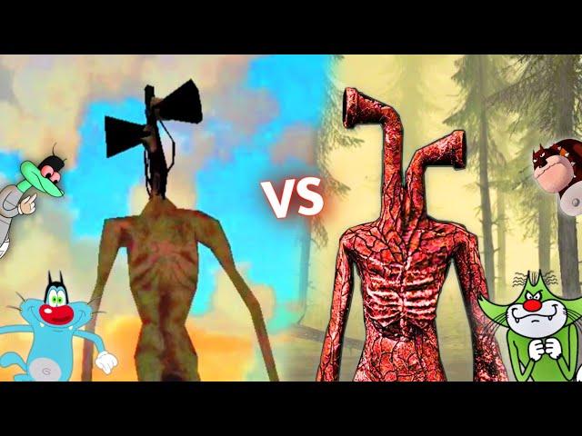 SIREN HEAD vs PIPE HEAD | Siren Head The Game vs Horror Zone Pipe Head Gameplay With Oggy and Jack