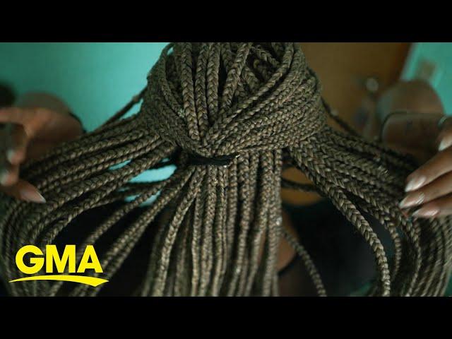 Potential health hazard raising concern over some synthetic braiding hair