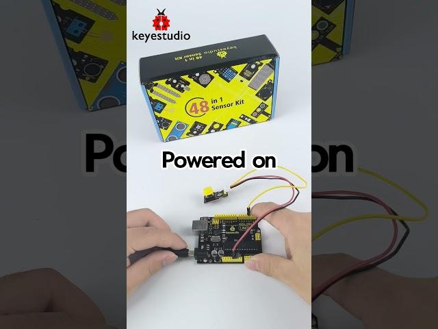 #shorts Explore sensor knowledge:Digital Push Button Module ️#keyestudio #arduino #diy #maker