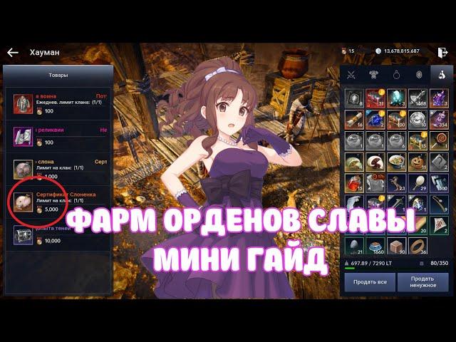 ОРДЕН СЛАВЫ / КАК ФАРМИТЬ / МИНИ ГАЙД / ЛАВКА ХАУМАН / BLACK DESERT MOBILE