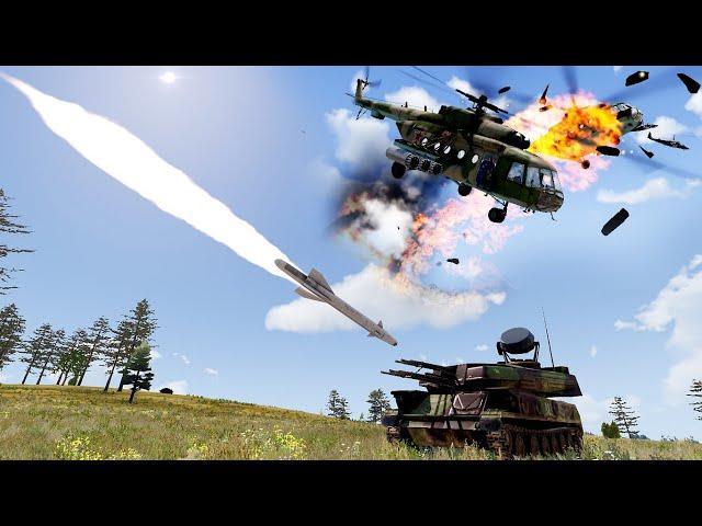 great battle! NATO attacks Russian helicopter troops on the border