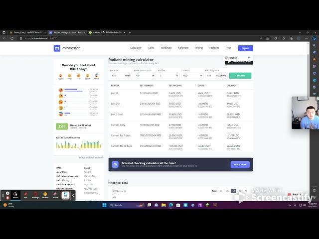 Most Efficient Over Clocks For RXD (Radiant) using 3060ti or 3070ti BZ Miner 13.1.1 Price Pump!!