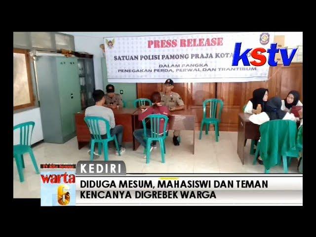 KEDIRI  -  DIDUGA MESUM  MAHASISWI DAN TEMAN KENCANYA DIGREBEK WARGA