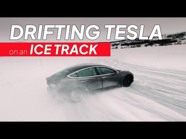 Drifting Tesla on an Ice Track | So Much Fun!