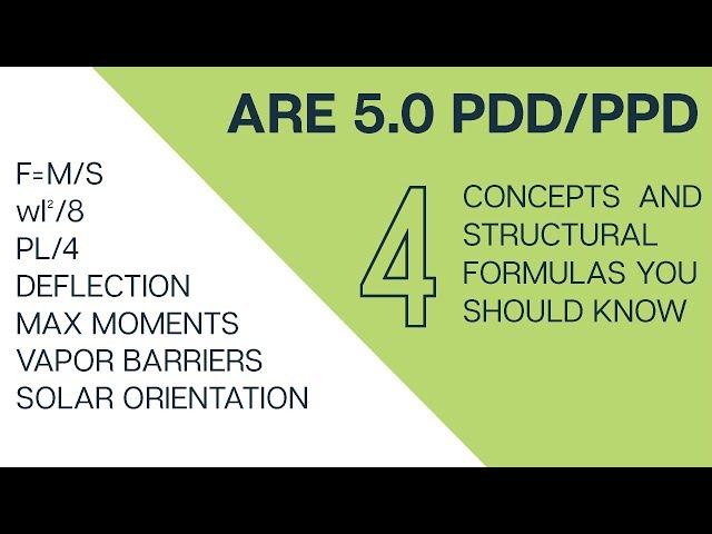 ARE 5.0 PDD/PPD Formulas and Concepts