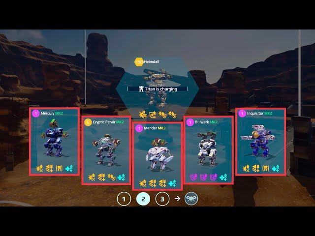 War Robots: Play smart | Inquisitor, Mercury, Bulwark, Fenrir, Mender | WR Gameplay