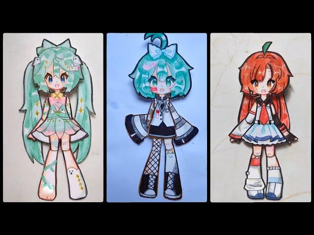 HOW TO MAKE PAPER DOLL MOVING GACHA LIFE  | DIY | Draw so easy Anime