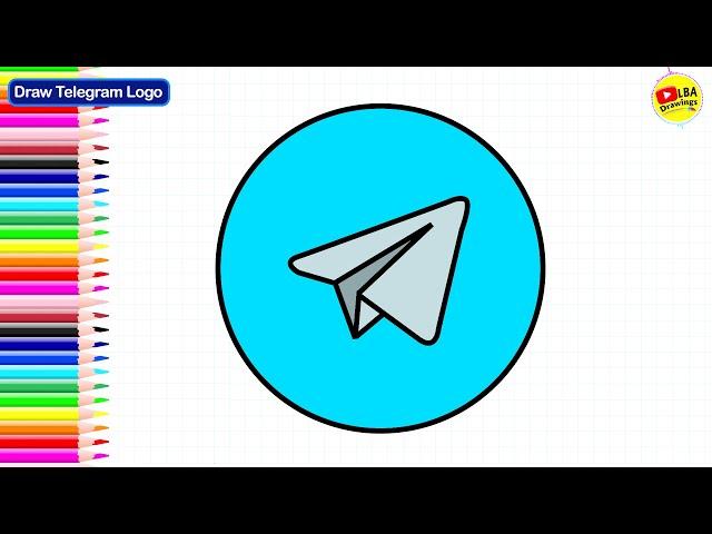 How To Draw Telegram Logo