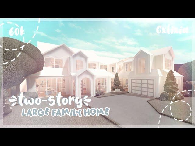 Two-Story Large Family Farmhouse (60k Exterior) | Bloxburg House Build