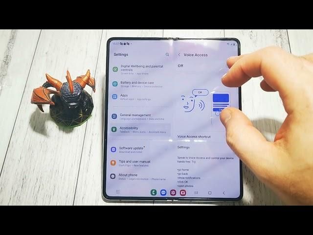 SAMSUNG GALAXY Z FOLD5: How to turn on voice access | Quick Guide