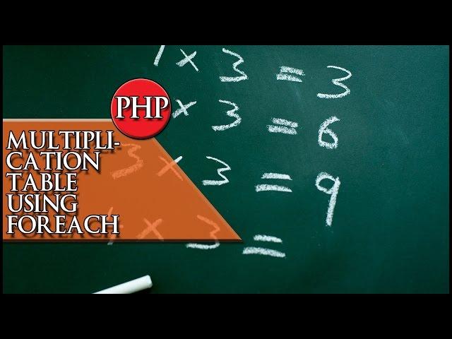 PHP Multiplication table using foreach