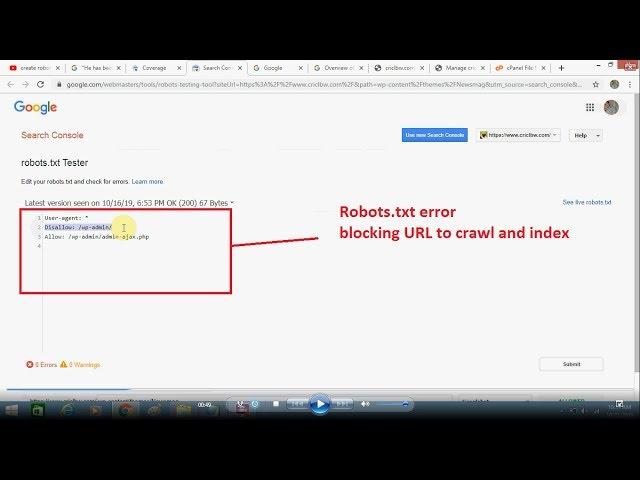 How To Fix Blocked URLs By Robots txt Error   Tutorial On Robots TXT File