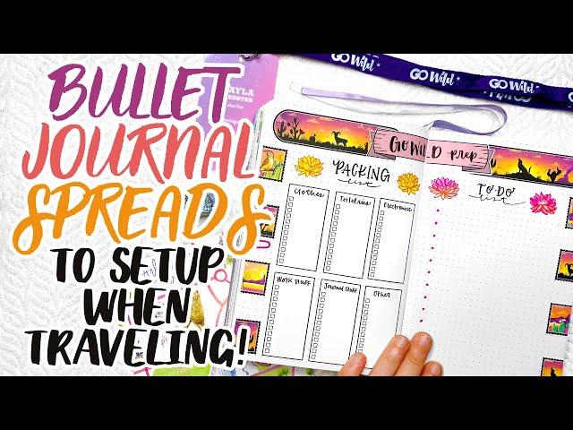 5 Essential TRAVEL JOURNAL Spreads ️ Bullet Journal Ideas and Inspiration