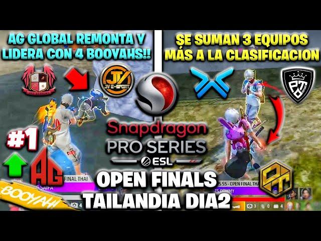 PALIZA DE BOOYAHS DE AG GLOBAL!! SNAPDRAGON OPEN FINALS TAILANDIA *DIA2* CLASIFICAN 3 EQUIPOS MAS