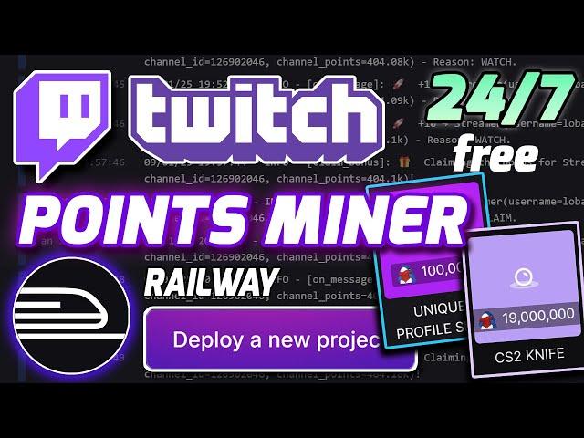 Twitch Channel Points Miner on Railway 24/7