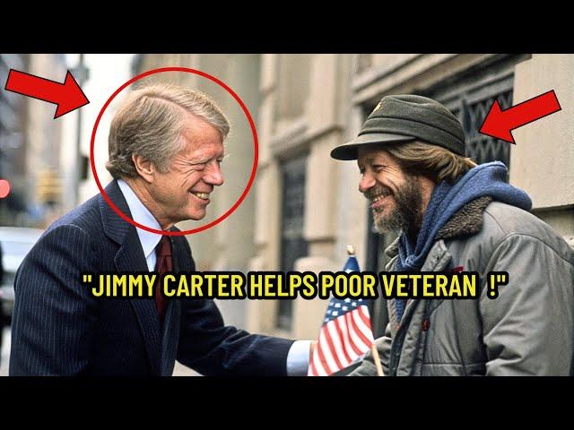 When Jimmy Carter Sees a Homeless Man Holding a Flag—What He Does Next Changes Everything