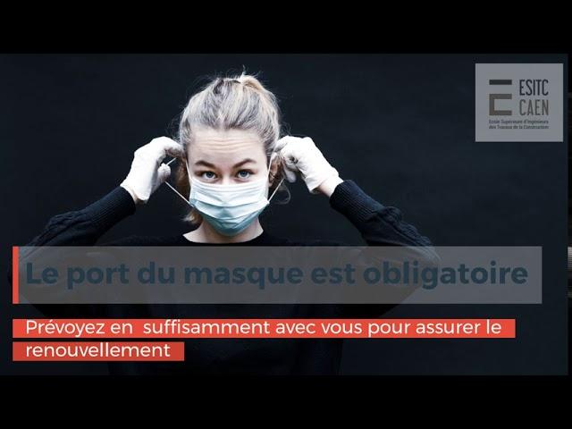 ESITC Caen - Rentrée 2020-2021 - Mesures sanitaires COVID-19