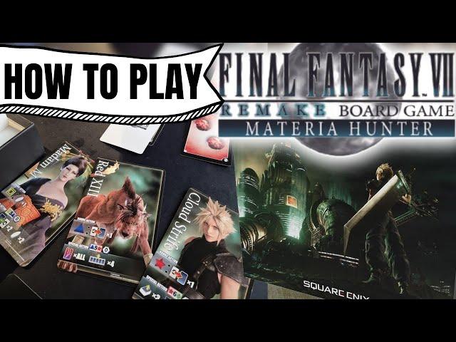 Final Fantasy VII The Remake The Board Game Materia Hunter | How to Play and Symbology review