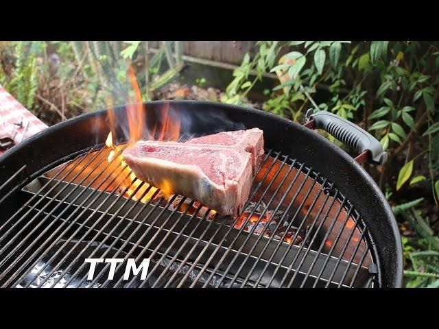 Grilled Porterhouse Steak~Slow 'N Sear Weber Kettle BBQ Accessory Review