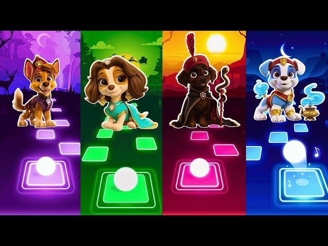 Paw Patrol Aladdin edition | Chase Aladdin VS Skye Jasmine VS Zuma Jafar VS Rubble Genie | Tiles Hop